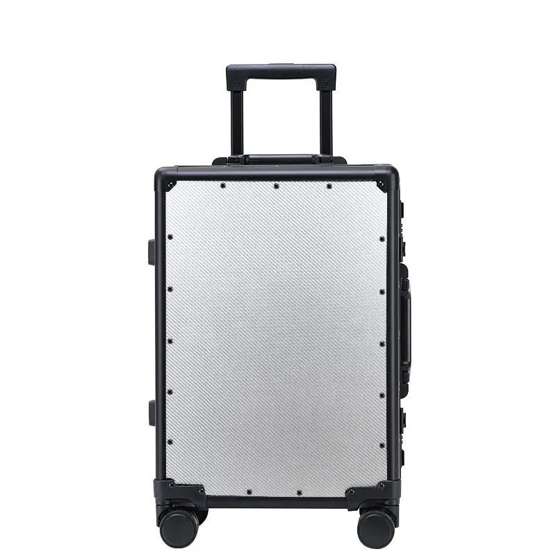 Real Carbon Fiber Carry-On Luggage - Silver